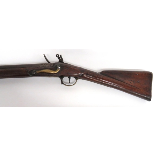 393 - Georgian Waterloo Period Brown Bess Flintlock Musket
.800, 39 inch, smoothbore barrel.  Front s... 