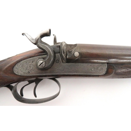 399 - Mid 19th Century Percussion Double Barrel Shotgun By 