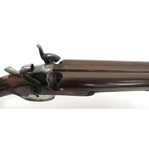 399 - Mid 19th Century Percussion Double Barrel Shotgun By 