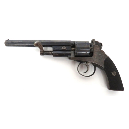 402 - Fine Mid 19th Century Joseph Bentley Pattern Cased Percussion Revolver
54 bore, 7 inch, blued, rifle... 