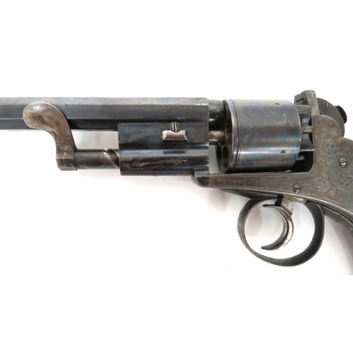 402 - Fine Mid 19th Century Joseph Bentley Pattern Cased Percussion Revolver
54 bore, 7 inch, blued, rifle... 