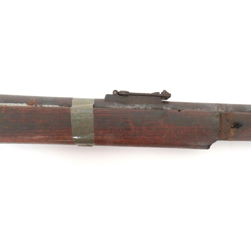 405 - Obsolete Calibre Martini Henry Rifle
.577/450, 32 1/2 inch barrel.  Front blade sight.  Rear ladder ... 