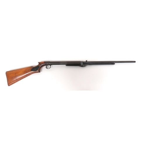 412 - Pre War BSA Underlever Air Rifle
.177, 19 inch, fixed barrel.  Rear, adjustable sight.  Under barrel... 