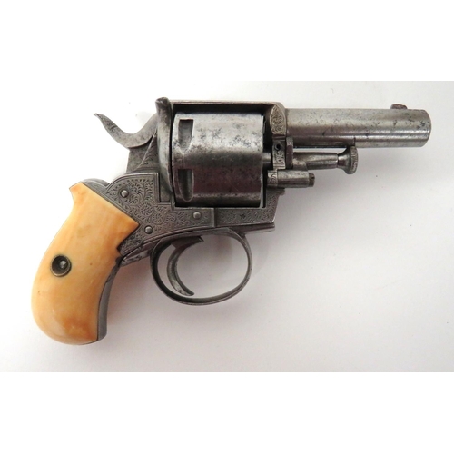 422 - Deactivated Belgian Pocket Revolver
.32, 2 1/4 inch barrel.  Front blade sight.  Central c... 