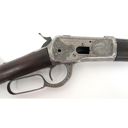 425 - Deactivated Winchester Model 1892 Carbine
.32, 19 3/4 inch, blackened barrel with lower ammunition t... 