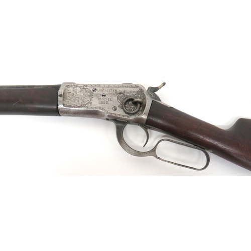 425 - Deactivated Winchester Model 1892 Carbine
.32, 19 3/4 inch, blackened barrel with lower ammunition t... 