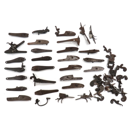 445 - Good Selection Of Sporting Percussion Parts 
including pairs of lock plates with hammers ... Sp... 