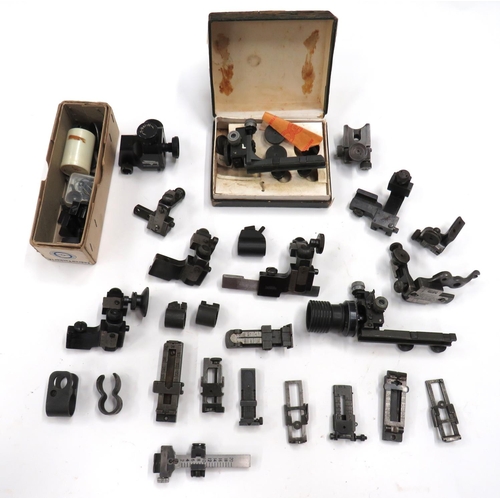 449 - Good Selection Of Rifle Sights
including No 4 rifle rear sights ... SMLE rear sight ... NO 4 front s... 