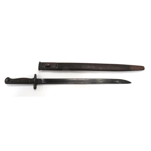 459 - WW1 1907 SMLE Royal Factory Ishapore Manufactured Bayonet
16 1/4 inch, single edged blade with back ... 