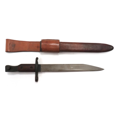 463 - Canadian M1910 Ross Bayonet
10 1/4 inch, single edged blade with modified sharpened point.  Bla... 