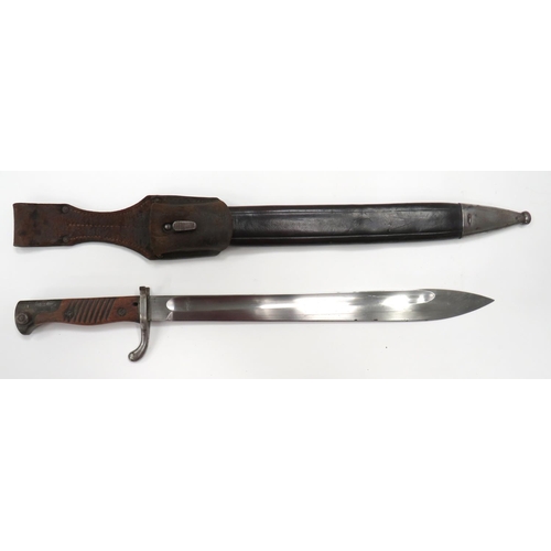 473 - Imperial German Seitengewehr M1898/05 Early Pattern Butcher Bayonet
14 3/4 inch, single edged blade ... 