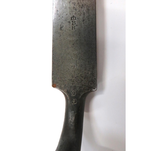 480 - British M1842 Lovells Catch Socket Bayonet
17 1/2 inch, triangular form blade.  Flat face and h... 