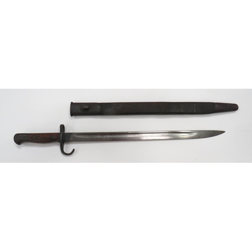 487 - British 1907 Hook Quillon Bayonet Regimentally Marked Manchester Reg
17 inch, single edged blade wit... 