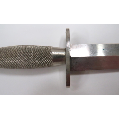 507 - WW2 2nd Pattern Plated Fairbairn & Sykes Commando Knife
6 3/4 inch, double edged blade.  Plated ... 