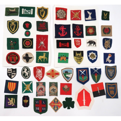 66 - 50 x UK Areas, District And Garrison Formation Badges
including embroidery Hants, Dorset & Alder... 