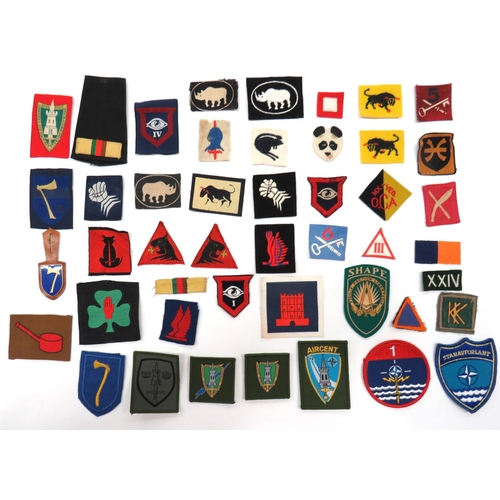 67 - 48 x Infantry And Armoured Formation Badges
including printed 49 Inf Brig ... Embroidery 39 Ind Inf ... 