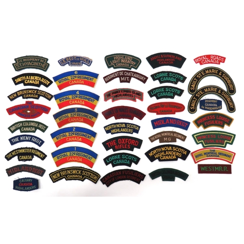 9 - 40 x Canadian Regimental Shoulder Titles
embroidery examples include Prince Of Wales Rangers Canada ... 