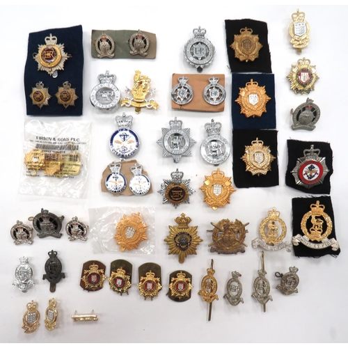 96 - 50 x Current Corps Cap And Collar Badges
cap and collar sets include plated, gilt and enamel QC Roya... 