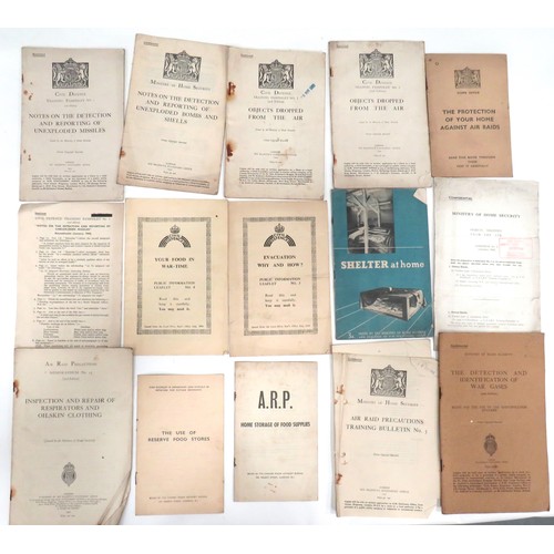 165 - Small Quantity Of Home Front ARP Booklets
including Shelter At Home ... Objects Dropped From The Air... 