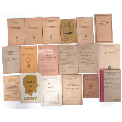 166 - Selection Of Home Front Pamphlets
including Munitions Security 1942 ... Home Guard No 51 Battlecraft... 