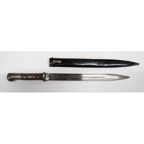 474 - WW1 Imperial German Seitengewehr M1914 Bayonet
12 1/4 inch, single edged blade with fuller.  Fo... 