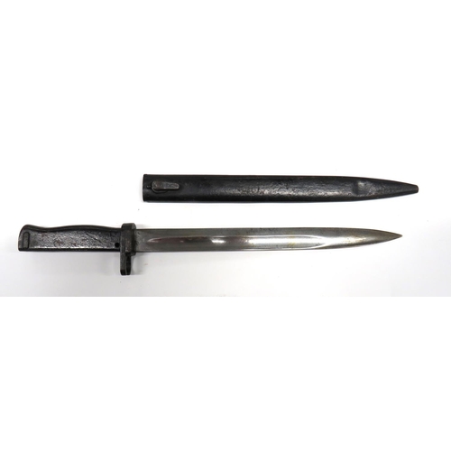 477 - Imperial German M88/98 Ersatz Bayonet
12 1/4 inch, single edged blade with wide fuller.  Back e... 