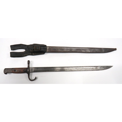 484 - Japanese Type 30 Arisaka Bayonet
15 3/4 inch, single edged blade with fuller.  Forte with maker... 