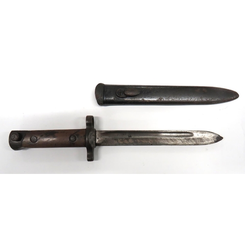 486 - Italian M1938 Mannlicher Carcano Bayonet
7 inch, single edged blade with narrow fuller.  Steel,... 