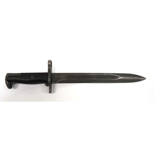 490 - America M1 Garand Knife Bayonet
9 3/4 inch, single edged blade with fuller.  Forte stamped 