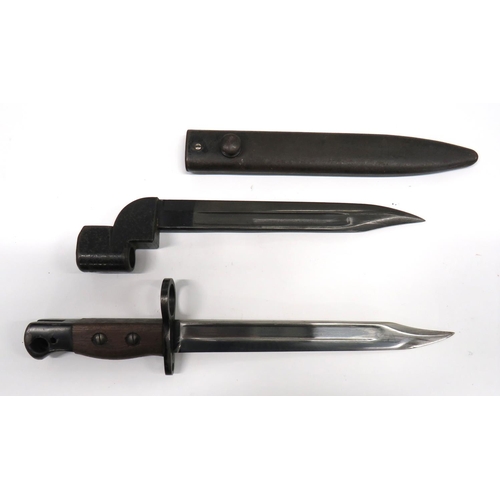 495 - British No5 MKI Jungle Carbine Bayonet And No 9 MKI Bayonet
No 5 bayonet.  8 inch, single edged... 