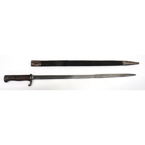 508 - Imperial German Seitengewehr M1898 Bayonet Regimentally Marked
20 1/2 inch, single edged, quill poin... 