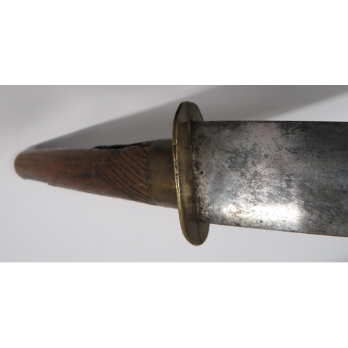 518 - 18th Century Converted Small Sword Possibly Into A Plug Bayonet
10 3/4 inch, shortened sword blade. ... 