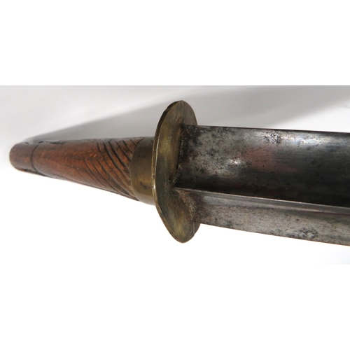 518 - 18th Century Converted Small Sword Possibly Into A Plug Bayonet
10 3/4 inch, shortened sword blade. ... 