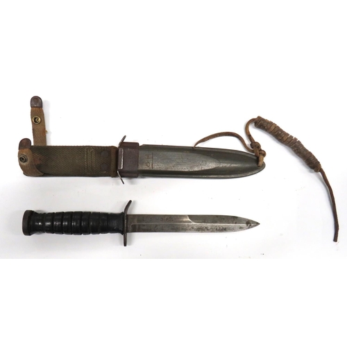 522 - WW2 American M3 Combat Knife By PAL
3/4 inch, single edged blade with back edge sharpened point. &nb... 