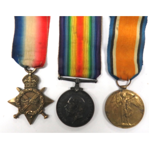 91 - WW1 1915 Star Trio To RGA
consisting 1914-15 Star named 