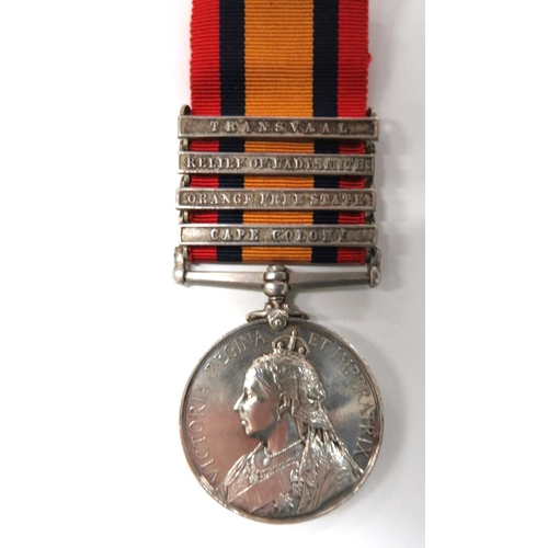 93 - Four Bar Queens South Africa Medal To Border Regiment
QSA with bars Cape Colony, Orange Free State, ... 