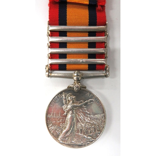 93 - Four Bar Queens South Africa Medal To Border Regiment
QSA with bars Cape Colony, Orange Free State, ... 