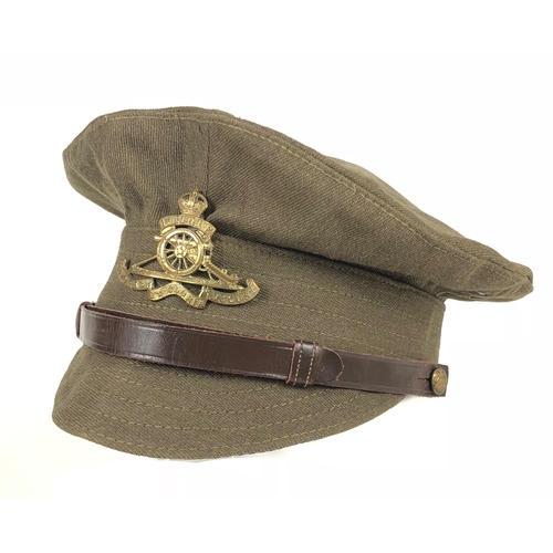 308 - WW1 1918 Royal Artillery Other Rank’s Denim Trench Cap.  An exceptional example retaining 1918 paper... 