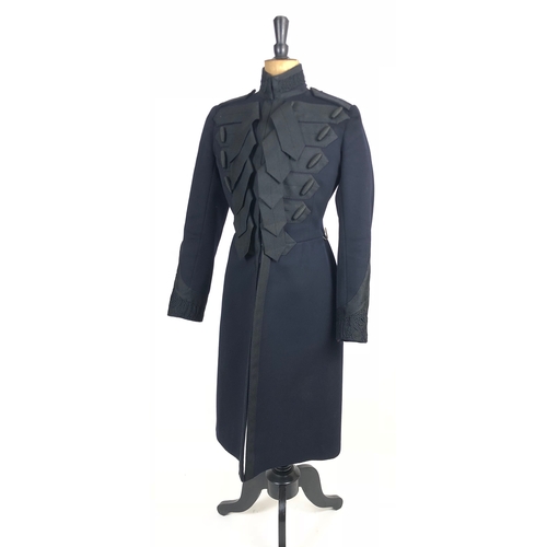 331 - Foot Guards Officer's Frock Coat. A good example tailored in fine blue cloth, with regulation trimmi... 