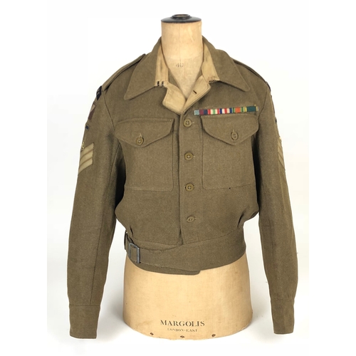 336 - WW2 5th Division REME 1940 Pattern Battledress Blouse Tunic  This example is believed to have been w... 