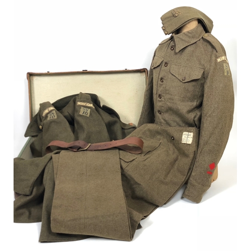 338 - WW2 Surrey (Egham & Chertsey) Home Guard Uniform. A rare grouping worn by a Private of the 10th ... 