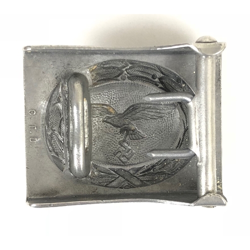 380 - German Third Reich Luftwaffe 2nd pattern buckle c. 1938-45 by Christian Theodore Dicke.  Good die-st... 