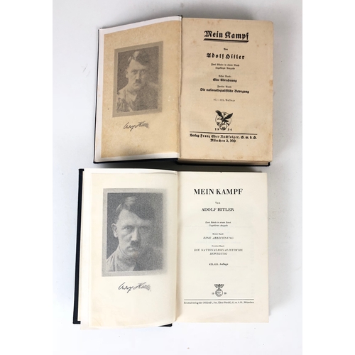 410 - German Third Reich 2 x Editions of Mein Kampf by Adolf Hitler. Two good examples, the first printed ... 