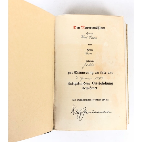 416 - German Third Reich 1939 Wedding Edition of Mein Kampf by Adolf Hitler. Good scarce hard bound Munich... 