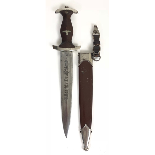 451 - German Third Reich M33 1938 SA Stormtrooper dagger by Gebr. Christians Solingen.  A good example wit... 