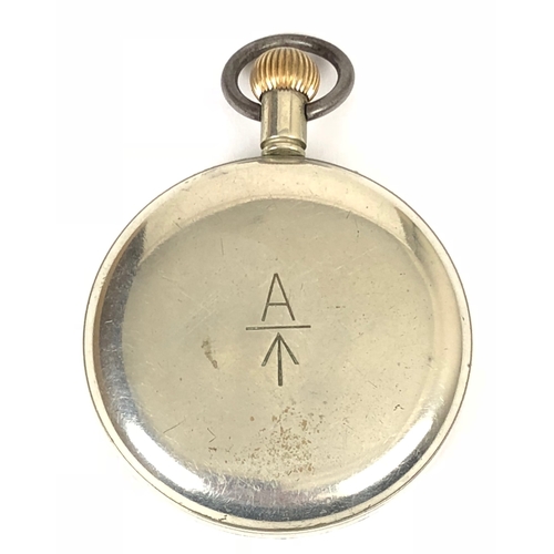 466 - Royal Flying Corps WW1 Aircraft Cockpit Watch.  A scarce example signed to the black face 