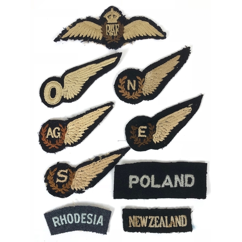 467 - WW2 RAF Aircrew Brevet Badges.  Pilot (Flat) ... Observer (Flat) ... Navigator (Flat) ... Air Gunner... 