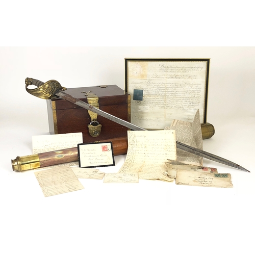 470 - Royal Navy Archive of Captain John Simpson Royal Navy Service 1803-1846.  These items are part of a ... 