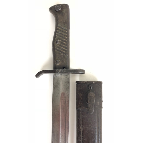 495 - WW1 Imperial Turkish / German Ersatz M88/98  Bayonet  A good example of the all steel bayonet. Singl... 