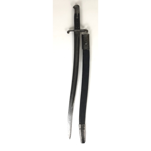 501 - Victorian 1856 Pattern Enfield Bayonet.  A good example of the regulation pattern, housed in leather... 